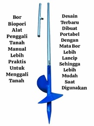 Alat Pelubang Tanah - Bor Biopori Spiral Termurah / Alat Bor Tanah Manual Untuk resapan air / Alat B
