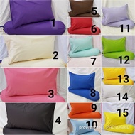 Plain Color Pillowcase & Bolster Case Set Pillow Case Bolster Case