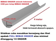 Talang Air MASPION 6 inch harga per batang = 4 m Letter U Setengah Lingkaran diameter 6" atau 15 Cm 