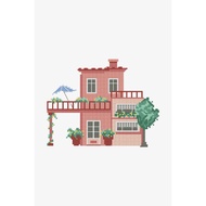 LA VILLA Cross Stitch Kit Picture Size 6.29" x 4.96"
