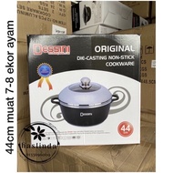 READY STOCK  🖤 44cm Periuk Rendang Dessini Black Half Kaca non stick cookware PERIUK BESAR PERIUK KA