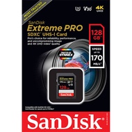 SanDisk Extreme Pro SD Card SDXC Speed R170MB/s 128GB (SDSDXXY_128G_GN4IN) ใส่ กล้อง กล้องถ่ายรูป กล