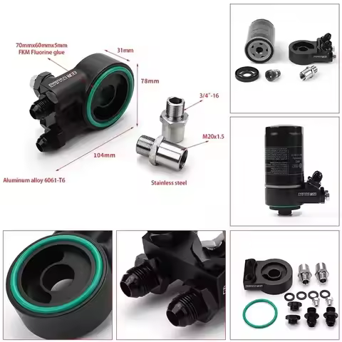 VAG oil cooler kit - Audi 1.4TSI EA211 cooling oil filter housing, Golf MK7 MK8 radiator, BB-OCK-112
