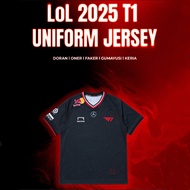 2025 T1 Uniform Jersey.The Same Jersey Of "FAKER" League Of Legends Game T1 E-sport Spring Regular S