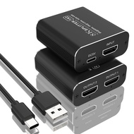 8K HDMI Splitter 1 in 2 Out HDMI2.1 Splitter 1x2-8K@60Hz 4K@120Hz HDMI Duplicator Copy Display with 