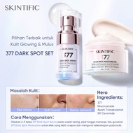 【Hot Sale】100%ori SK͏INTI͏FIC 2PCS 377 Dark Spot Set Serum 20ml + Moisturizer 30g Brighten Fade Dark