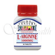 21st Century L-Arginine 1000mg 30 tablets