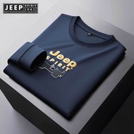JEEP SPIRIT 1941 ESTD Men's Round Neck Printed Long Sleeve Hoodie