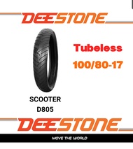 ยางนอกมอเตอร์ไซค์ ไม่ใช้ยางใน เบอร์ 100/80-17 D805 TUBELESS