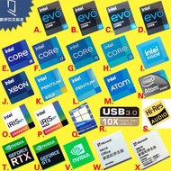 New Original 11th Generation evo Certified Label core i9 i7 i5 i3 Laptop Desktop cpu Sticker