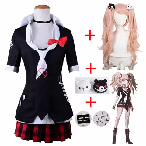 New Danganronpa Cosplay Anime Junko Enoshima Emboitement Inushio Kimuchi Happy Havoc Dangan Ronpa Co