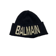 BALMAIN knitted cap -- wool BLK mens W8HA620M380 Direct from Japan Secondhand