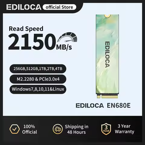 Ediloca EN680E SSD PCIe3.0x4 NVMe M.2 2280 2150MB/s QLC Dynamic SLC Cache Internal Solid State Drive