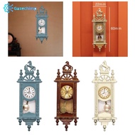 [Gazechimp] 1:12 Scale Dollhouse Wall Clock Vintage Style Wooden Frame Clock Decor Scene