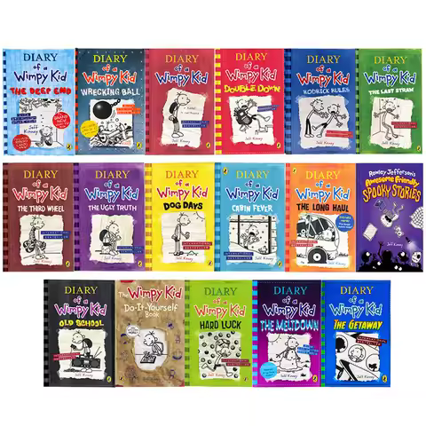 Random 2 Different Books English Diary of a Wimpy Kid Comic Novel Storybook Children Reading Literat