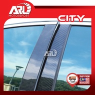 Honda City Door Pillar Dark (PC) Piano Black Carbon Fiber Protector For City GM6 GM2 GM3 TMO (2008-2