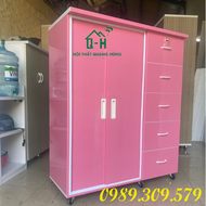 TỦ NHỰA ĐÀI LOAN 2 CÁNH CỬA LÙA 5 HỘC KÉO CAO CẤP HCM - TỦ NHỰA BÉ GÁI