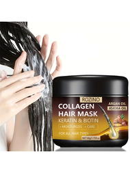 50克荷荷芭油髮膜,純天然荷荷芭油,用於改善因燙染造成的毛躁和損壞頭髮,滋潤頭髮,適合各種髮質