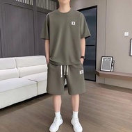 Limited Time Plus Size Reward🎊Men Casual Suit Summer Loose Breathable Short Sleeve T-shirt Korean Ve