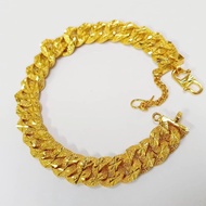 FREE COP 916 Bracelet(9mm) Gelang Benson Pasir Tangan Emas Korea 24k GOLD PLATED