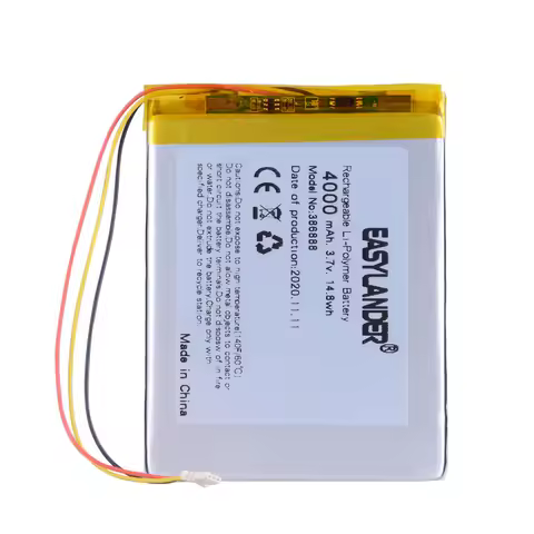 3Wires 386888 3.7V 4000MAH Polymer Li-ion Battery For Onyx Buks James Cook 2 Boox E-Book Onyx Darwin