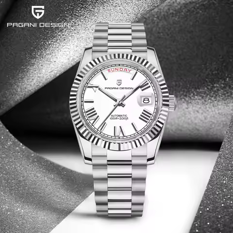 PAGANI DESIGN Watches 2025 New DD36 Pure White Dial Men's Watch Luxury Mechanical Watches For Men Sa