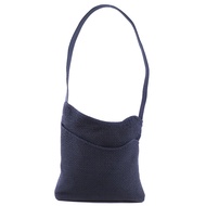 二手愛馬仕 Sac Depansage 藍色帆布肩背包/流浪包。開放式斜背包。男女通用