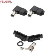 WGLAWL 90 Degree Welding Connector, Right Angle 5.5x2.1mm 5.5x2.5 mm DC Power Male Plug, DC Power Ma