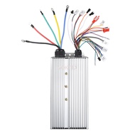 VOKTTA ตัวควบคุมแบบไม่มีแปรงอัจฉริยะ24หลอดสองแถว48V 60V 72V 84V 5000W