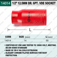 SATA 1/2" Dr. 6Pt VDE Socket IEC/EN 60900 Standard Electrician Socket Electric Car Socket Soket Kere