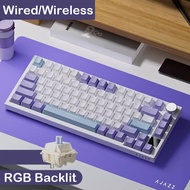 AJAZZ AK820/AK820 Pro Tri-Mode Mechanical Gaming Keyboard Bluetooth 5.1 Wireless Wired Hot Swap Gask
