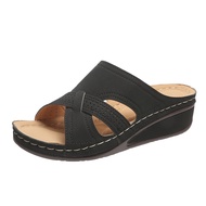 Summer High Chunky Sandals Women Elegant Classy Beach Sandals Korean Style Fashion High Quality Rubb