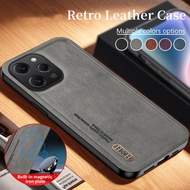 Casing For Redmi 12 4G 2023 Phone Case Retro Leather Soft Cover For Redmi12 Silicone Edge Back Cases