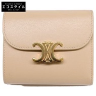 Celine Triomphe 亮面小牛皮翻蓋皮夾 [二手]