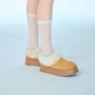 umore.made 🥯 choux cream wool boots รองเท้าบูทข้อสั้น พื้นหนา ด้านในนุ่มอุ่น