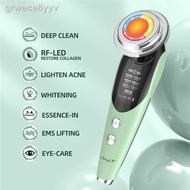 【In stock】CkeyiN 7 In 1 EMS Facial LED Light Therapy Wrinkle Removal Skin Lifting Tightening Hot Tre