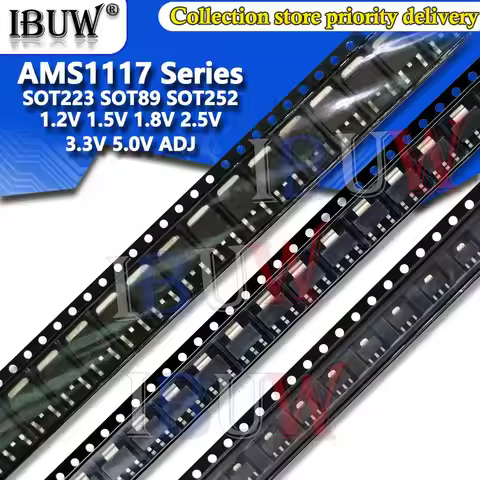 10PCS AMS1117 AMS1117-3.3V AMS1117-ADJ AMS1117-1.8V AMS1117-1.2V AMS1117-5.0V AMS1117-2.5V AMS1117-3