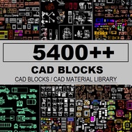 Autodesk | AutoCad 2025-2099 | 5400++ CAD BLOCK MATERIALS for Architectural Design