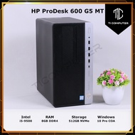 HP ProDesk 600 G5 MT Intel Core i5-9500 8GB DDR4 RAM 512GB NVMe SSD Refurbished Desktop PC