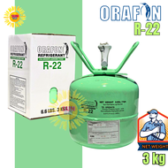 น้ำยาแอร์ R22 บรรจุน้ำยา 3kg ยี่ห้อ ORAFON  SP Violet น้ำยามาตรฐานโรงงานทุกยี่ห้อ