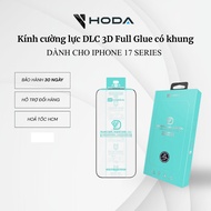 HODA DLC Tempered Glass (Diamong like Carbon) 3D Full Glue with frame for iPhone 17 Pro/ 17 Pro Max