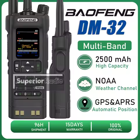 Baofeng DMR DM-32 Digital Walkie Talkie GPS Dual Mode Analog TDMA Dual Time Slot 999CH Air Band APRS