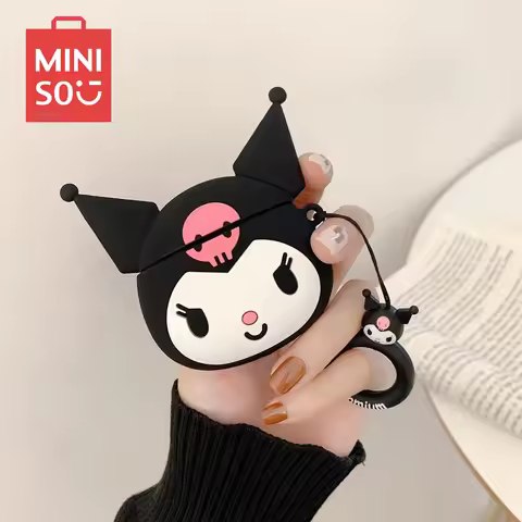 Sanrio Cartoon Kuromi Case for Apple AirPods 1 2 3 Pro 2 Case 3D Anime Silicone Case Headphone Box E
