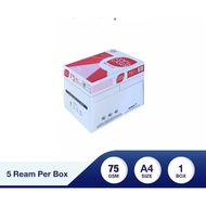 (BOX/5RIM) A4 75 Gsm HVS Paper A4 HVS Paper/ (1 BOX) COPY & LASER