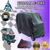 KUROMA EBIKE WITH BACK PASSENGER SEAT COVER HIGH QUALITY WATER REPELLANT AND DUST PROOF BUILT IN BAG