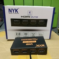 Splitter HDMI 4 Ports Mini Metal Box - NYK HDMI Splitter