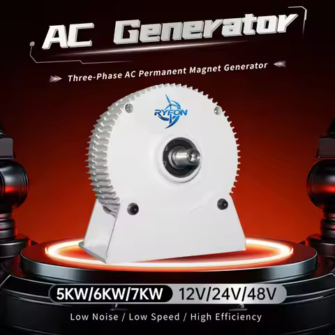 8KW 10KW Three-Phase AC Low Star Speed 5KW 6KW 12V 24V 48V Rare Earth Permanent Magnet Generato 1KW 