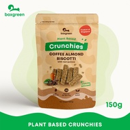 Boxgreen Crunchies Coffee Almond Biscotti (150g) [All Natural, Healthy, Tasty, Crunchy, Made in Singapore]