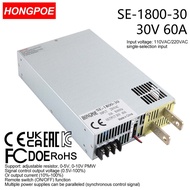 0-30V 60A 1800W Adjustable Power Supply AC-DC 0-5V 0-10V PLC PMW Signal Control Transformer, suitabl
