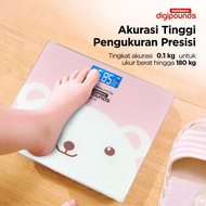 Timbangan Badan Digital Dewasa Akurat Digipounds Timbangan Badan Manual Ori Scale Battery 180kg